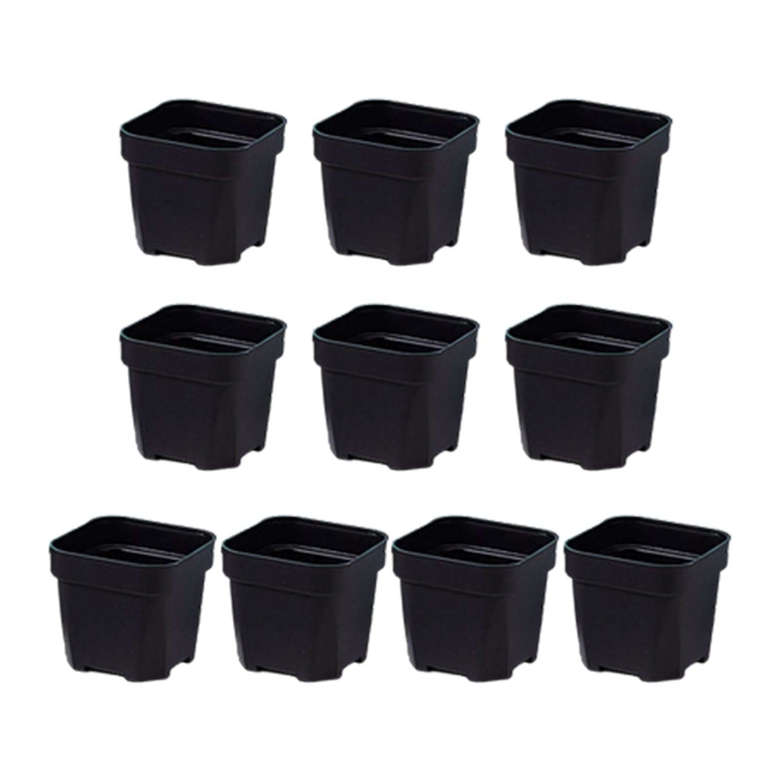 hogtnd Set of 10 Breathable Plastic Containers Flower Pots Special for Succulent Plants Balcony Plants Beginner Garden