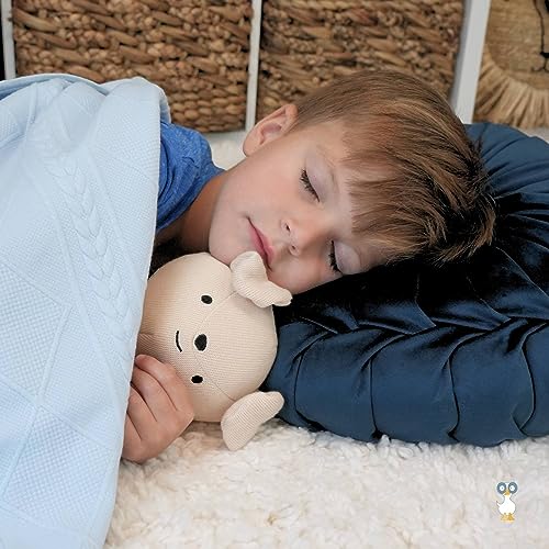 Image of GooseWaddle Luxury Knit Baby Blanket (30 inchx40 inch), Premium Comfort from Ultra Soft Fabrics That Get Softer with Use, Perfect for Any Infant Nursery, Boy or Girl, Machine Washable (Blue)