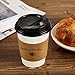 LITOPAK 200 Packs Kraft Paper Coffee Cup Sleeves, Coffee Sleeves, Disposable Corrugated Hot Drink Holder for Paper Cups Insulation and Hand Protection, Fits 10 oz-20 oz Paper Cups(Cup Not Included)