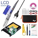 [page_title]-Fuyit Lötkolben Set, 15pcs Lötset 60W Digitale Lötstation LCD-Anzeige Einstellbare Temperatur 180°C- 480°C,Feinlötkolben Soldering Iron Kit für Elektrotechnik Reparaturen und Hausgebrauch