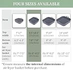 Golden Associate Silicone Liners Square for 8 to 8.5 In Air Fryer, 2 Pcs Non-stick Food-grade Reusable Silicone Pot Baking Tray Airfryer Accessories