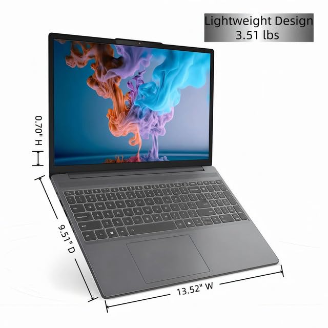 Image of Lenovo IdeaPad Slim 3i Laptop, 15.3 inch WUXGA (1920 x 1200) IPS Display, Intel Core i7, 16GB DDR5, 512GB PCIe SSD, Win11, Copilot AI, Wi-Fi 6, Fast Charge