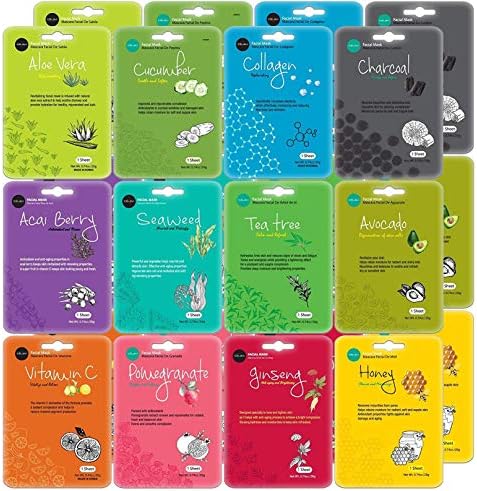 celavi Essence Facial Face Mask 24 Sheets K-Beauty Skincare Korea Skin Care Moisturizing Sheet Masks