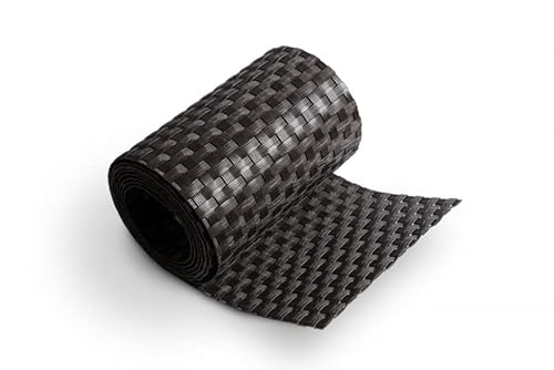 Jet-Line Strisce per recinzione, marrone scuro, 255 x 19 cm, in polyrattan, strisce frangivista, pellicola per recinzione, in polyrattan, di alta qualità