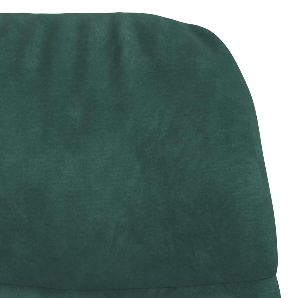 Schaukelstuhl Dunkelgrün Samt, Komfortabler Loungesessel mit Weicher Polsterung, Gemütlicher Akzentstuhl für Wohnzimmer, Schlafzimmer, Büro