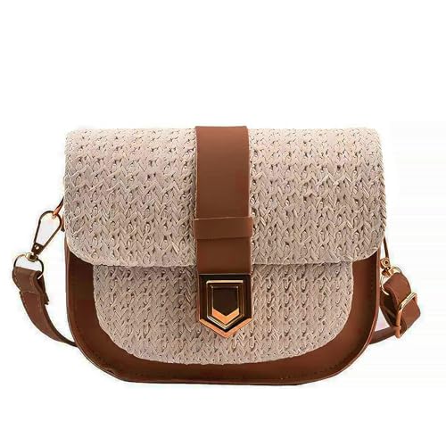 CHARMORE Crossbody Bag for Women Small Straw Beach Shoulder Bag Stylish Woven Bags Travel Handbags