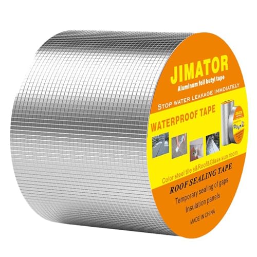 LuminescentDream Cinta Impermeable Cinta butilo Multiusos Desgarro y Uso para Fugas de Techo reparación de Grietas ruptura de tuberías（Tamaño: 1 mm de Espesor,5 cm*5 m/10 cm*5 m/15 cm*5 m/20 cm*5 m）