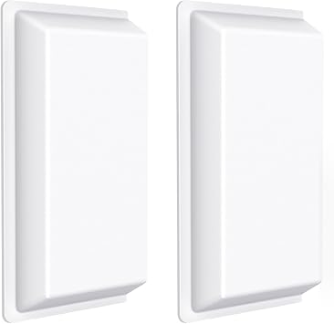 2 Pack Air Diverter Rectangle for 2'x2' Ceiling Air Diffuser, Redirect Airflow from Vents, White