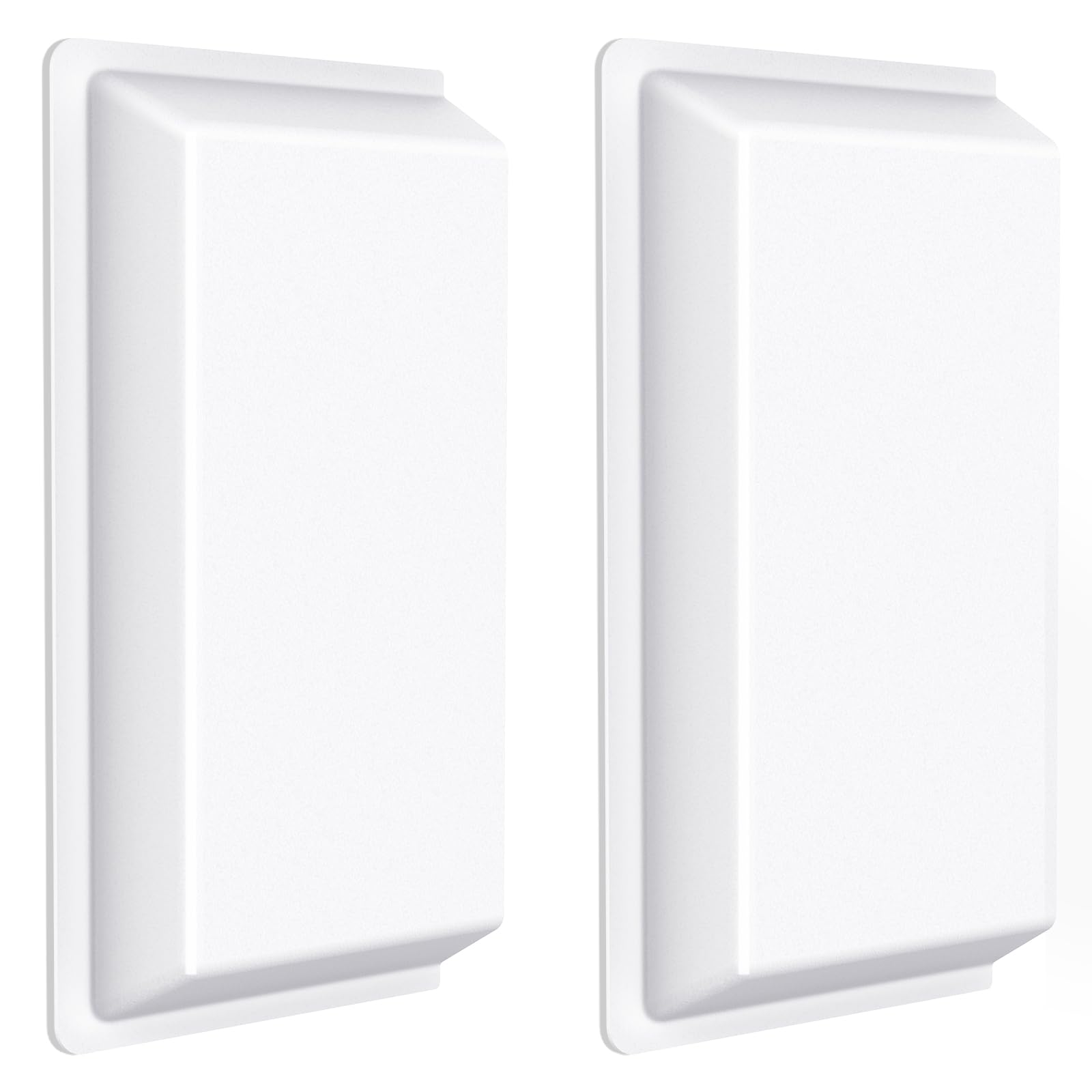 Paquete de 2 desviadores de aire (rectangular) para difusor de aire de techo de 2 x 2 pies, redirige el flujo de aire de las rejillas de ventilación, color blanco