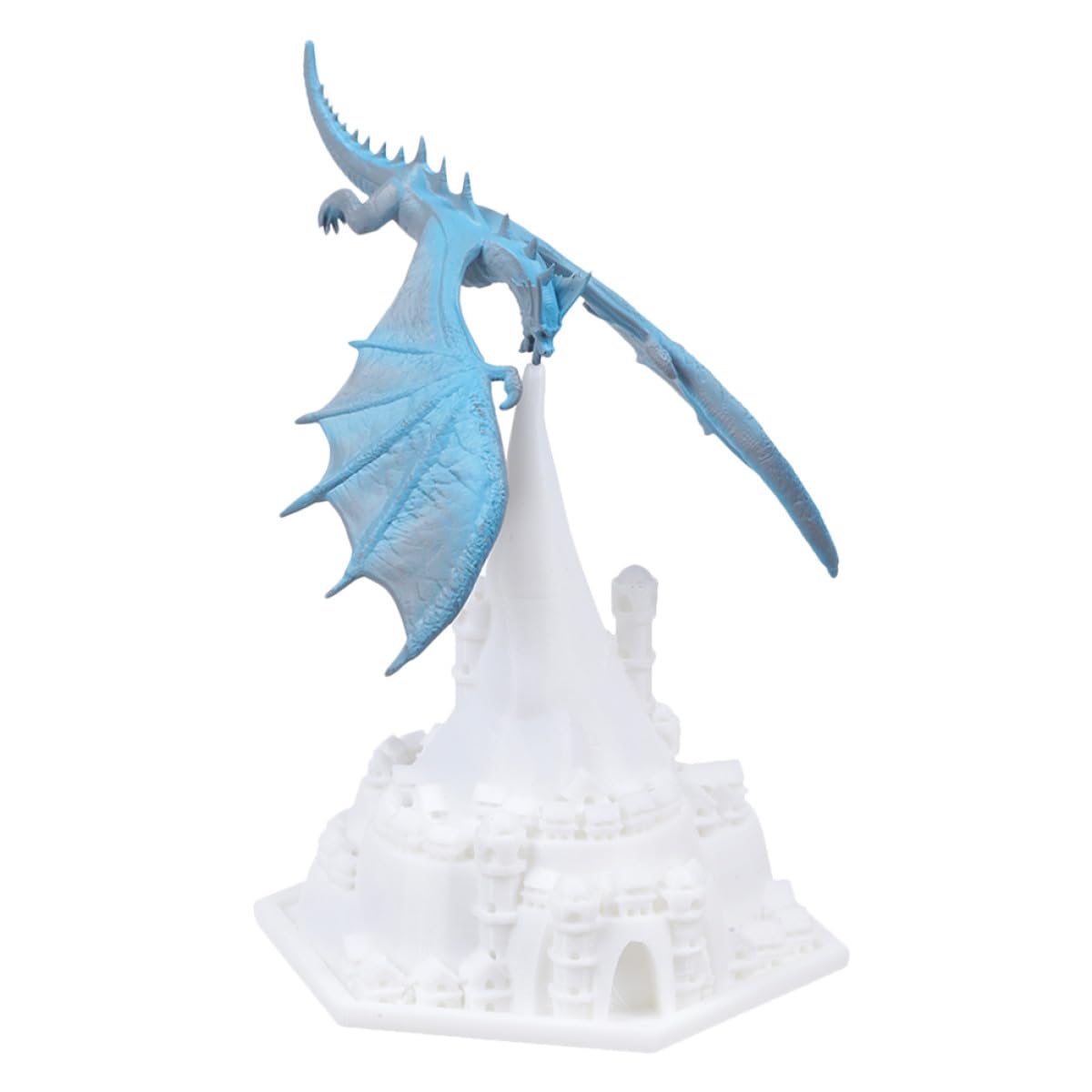 NOLITOY 3d-gedruckte Eisdrachen Nachtlampe 1 Satz aus Pla, Blau