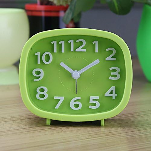 Lovely candy color creative student desktop stereo digital clock alarm clock mute,J
