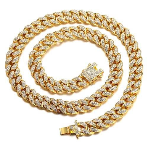 Halukakah Men’s Watch - The King - 18K Gold/Platinum Plated, 40MM Square Dial, Iced Out Wristband, with Cuban Link Chain Necklace and Bracelet Set Optional, Comes in Giftbox - Image 5