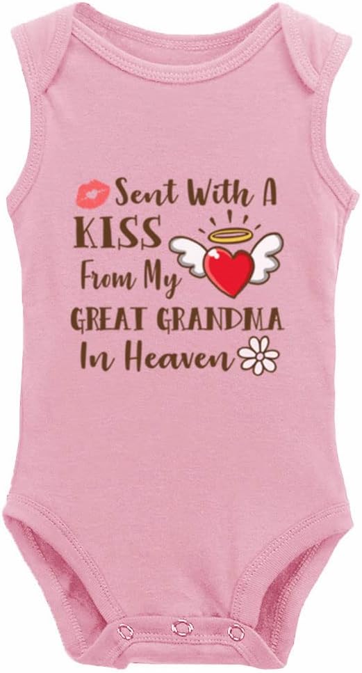 Sent with Kiss from Grandma Baby Boy Girl Cloths Newborn Organic Bodysuit Romper