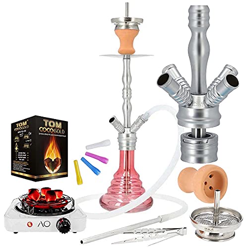 INVI Saros 500, 61cm, Klick, Shisha-Set, Geschenk-Set, Bundle mit TOM Gold Naturkohle & 1000w Kohleanzünder, Farbe…