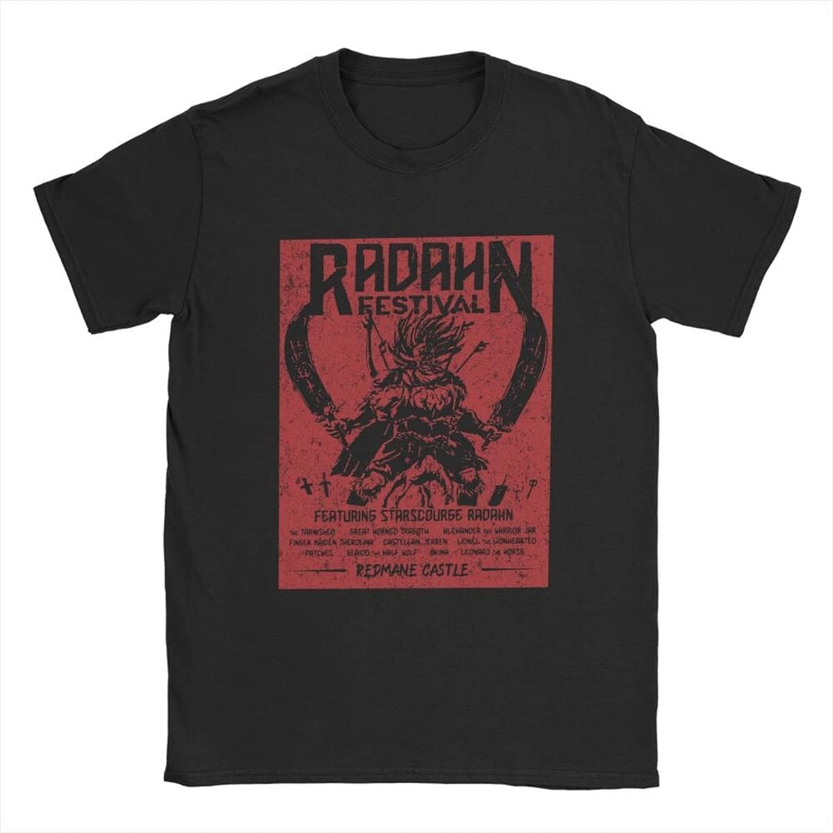 Yi Jan Men's Colour38 Feval Radahn T Shirt For Pure Cotton Humorot-Shirt Round Neck Elden Ring Gift Tees Short Sleeve Tops Birthday Present Black M