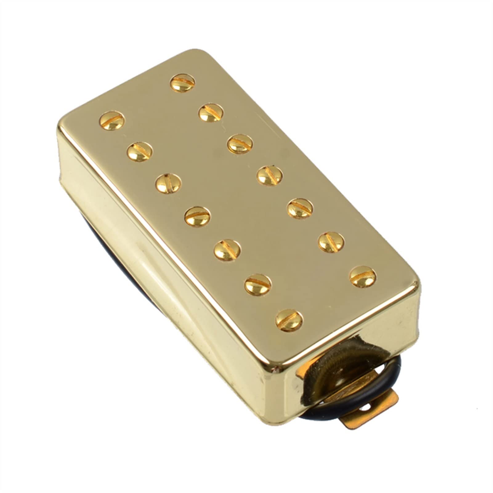 P90 Cubierta de cromo de cerámica P90 Humbucker Cerami For LP Guitarra electrica Juego de Pastillas Guitarra(Bridge Pickup GD)