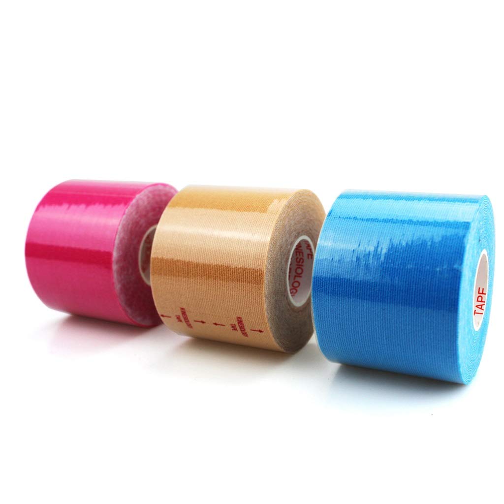 NLElastic Sports Tape for Muscle Strain Injury (5cm x 5 m, 3 Rolls)