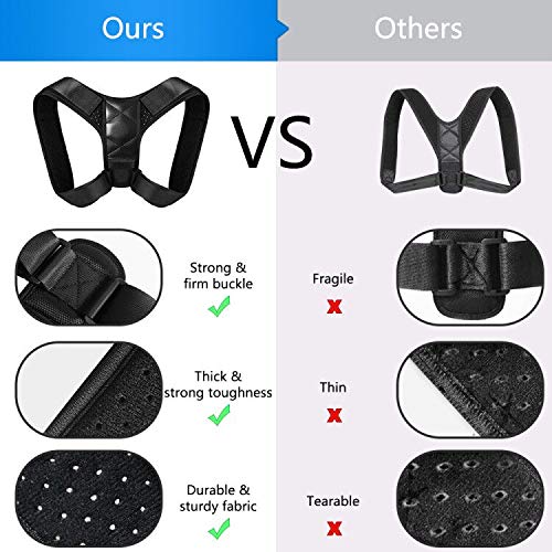 MCIGICM New Version Posture Corrector for Women and Men,Upper Back Brace Adjustable Back Straightener and Providing Pain Relief from Neck, Back & Shoulder (It's Not Suitable For Obese Customer)