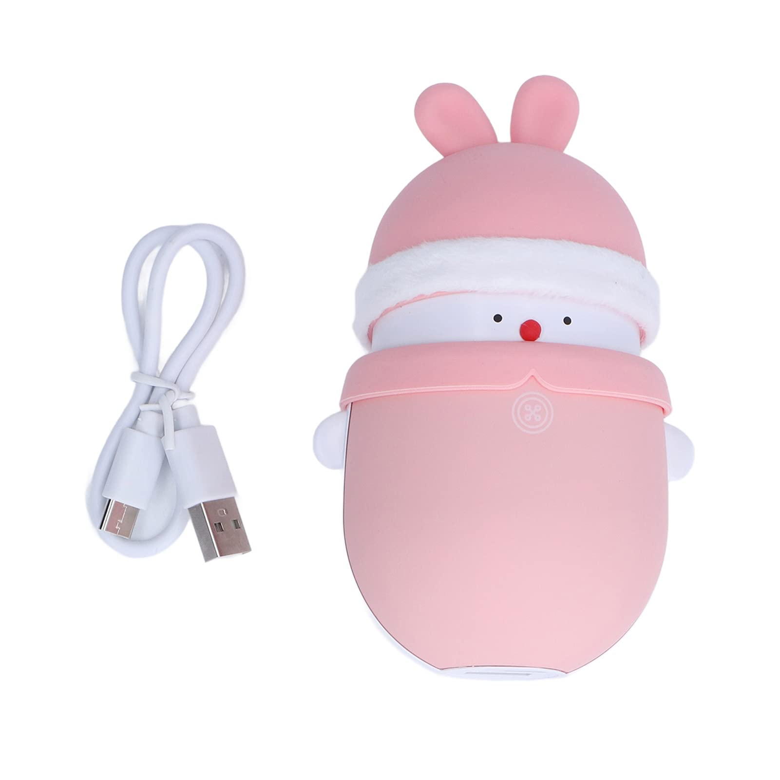 Lindo Calentador de Manos con Forma de Conejo con Dos Configuraciones de Temperatura: Pequeño Calentador de Manos Portátil y Cargador de Teléfono para Uso Mientras Viaja