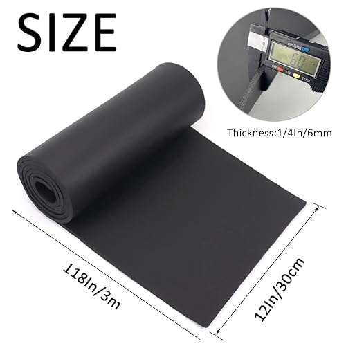 Miniatura 26 de Storystore Hojas de neopreno de aislamiento de espuma con adhesivo, 1/16 pulgadas de grosor x 12 pulgadas de ancho x 59 pulgadas de largo, rollo