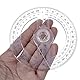 360 Degree Protractor with Swing Arm, 5 Stück, Winkelmesser, Kunststoff-Winkelmesser, mathematische Winkelmesser, transparentes Winkelmesser-Lineal, Zeichenwerkzeuge, Kreis-Winkelmesser für Geometrie