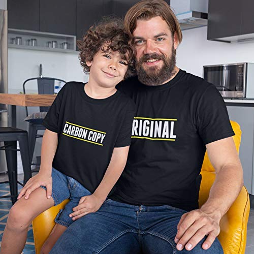 Image of TheYaYaCafe Original & Carbon Copy Dad and Son T-Shirts (Sold Separately) - Cotton, Regular Fit, Round Neck, Half Sleeves