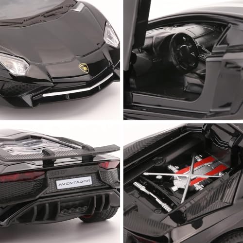 Image of Kids Toy car Playsets 1:32 Diecast Metal Car LP750 Toy Car for Kids Pull Back Metal Cars with 4 Openable Doors Light and Musical Sound (Multi)