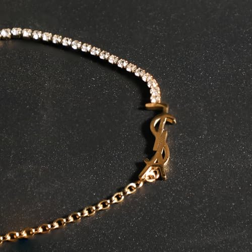 18K Gold Initial Bracelet for Women, Dainty Luxury Gold Chain Bracelet, Minimalist Trendy Link Bracelets for Jewelry Gift4