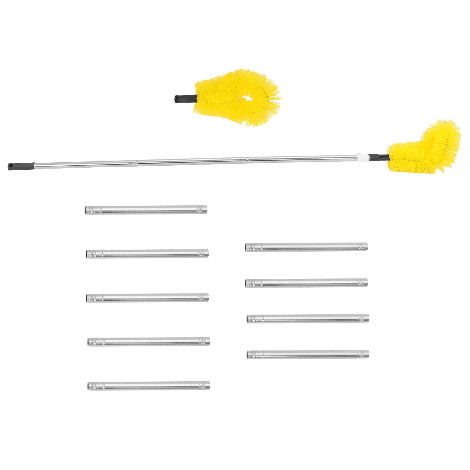 Ipetboom Set Spazzole Professionali per Camini da 13 Piedi Asta Staccabile da 32 Cm, Strumento Flessibile la Pulizia di Canne Fumarie, Condotti di Asciugatrice e Ventilazione Casa