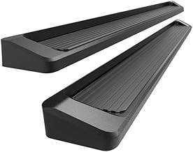 APS Running Boards 6in Black Compatible with Chevy Silverado GMC Sierra Crew Cab 19-25