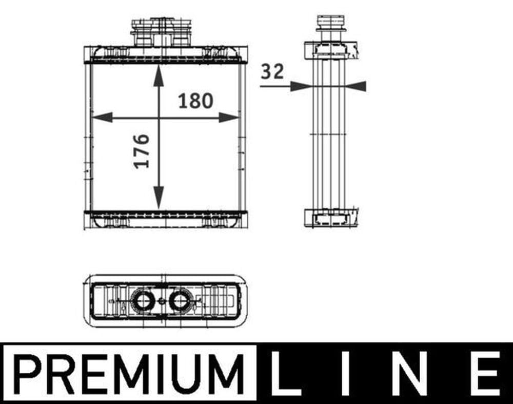 Mahle AH 75 000P - Intercambiador de calor para interiores | Ah 75 000P / 8FH 351 311-111 para Polo III IV V A1 Sportback 1.2 2.0