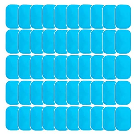 KASBEE ABS Gel Pads, 50PCS Muscle Stimulator Pads Replacement for Ultimate Muscle EMS Toner Abdominal Belt Belly Thigh Flab Arm Leg Waist Workout Trainer Machine