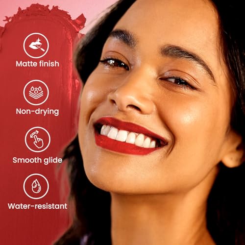 Image of Swiss Beauty Pure Matte Creamy Lipstick | Non-drying, Highly pigmented Lipstick | Shade- Orange Red, 3.8gm|