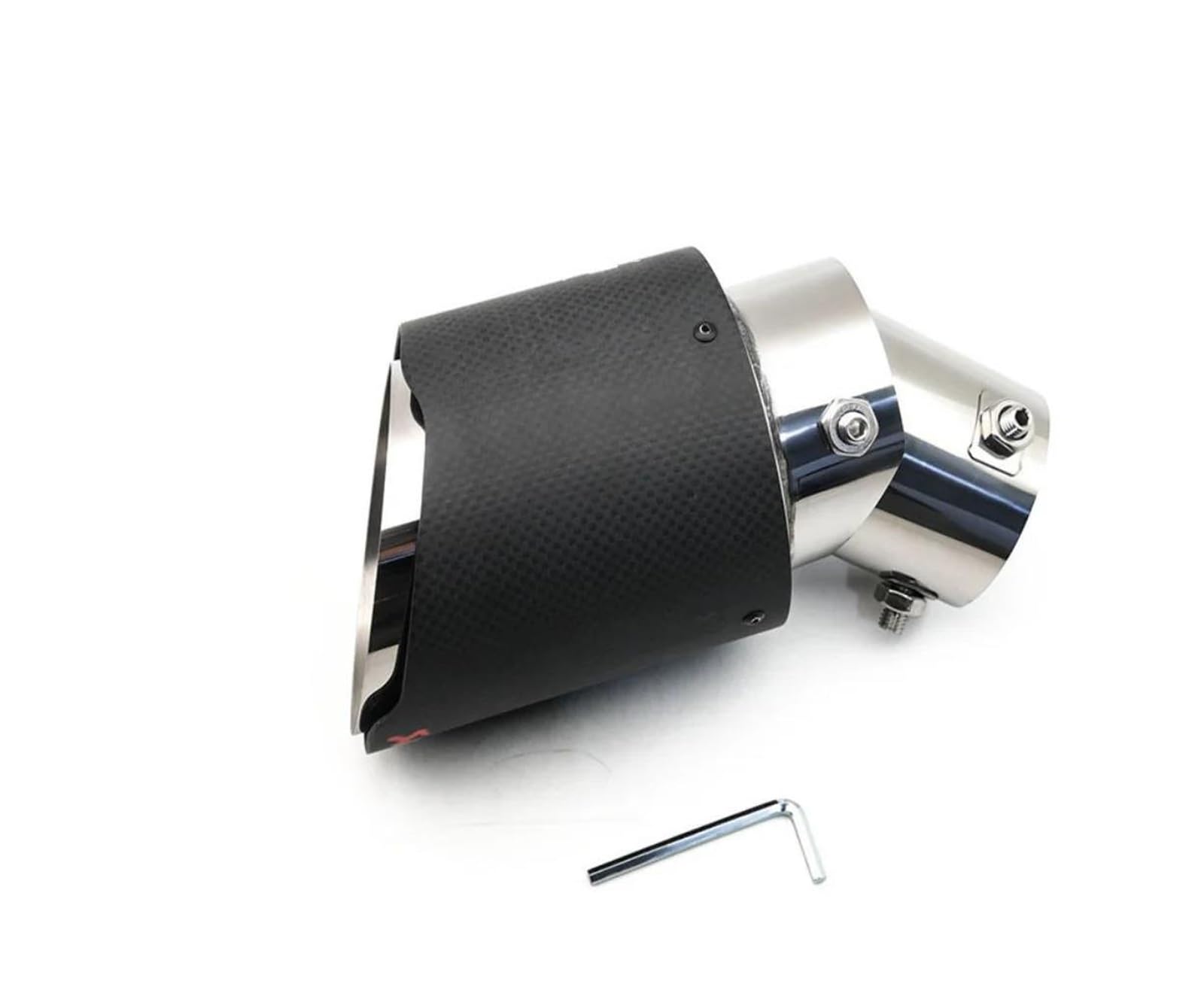 Bumper tailpipes Real carbon fiber exhaust pipe single matte color tip elbow adjustable cool straight edge pipe Muffler tailpipes