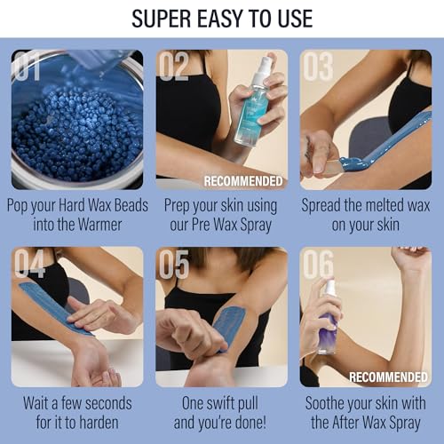 Image of Tress Wellness Wax Beads - Safe for Skin - Dermatologically Tested - At-Home Kit for Bikini, Brazilian & Full Body - Eucalyptus 1.2 lbs