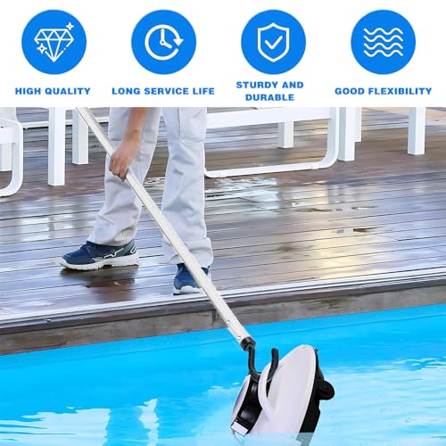 TUIBEIDAMAI Haken für Poolroboter mit Teleskopstange 185 cm, Zubehörhaken Für Pool Saugroboter, Pool Reinigungszubehör Haken, Generisch Haken für Poolreiniger Roboter Zubehör für Alle Poolroboter – Bild 4