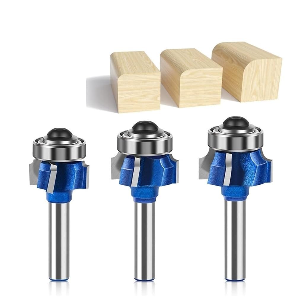 Fresa Z4 para redondear R1 R2 R3, vástago 6 mm, 1/4 o 8 mm
