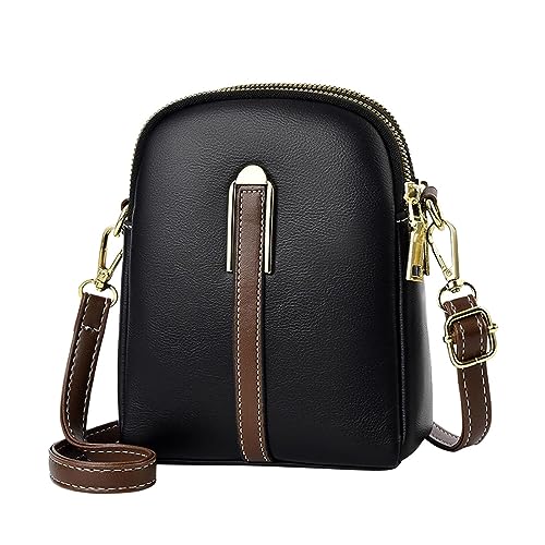 Image of PALAY Women Sling Bag Girls Stylish Pu Leather Crossbody Bag For Girls, Sling Phone Bag Double Layer Daily Bag With Detachable Shoulder Belt Small Sling Zipper Bag, Girls Gift - 1