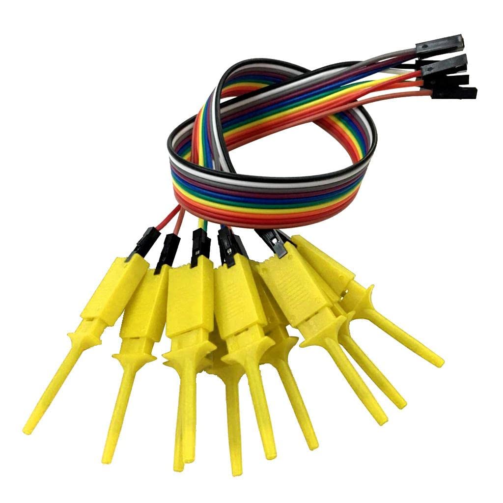 Lyla 10 Pieces Logic Analyzer Cable Probe Test Hook Clip Line Yellow-image-39