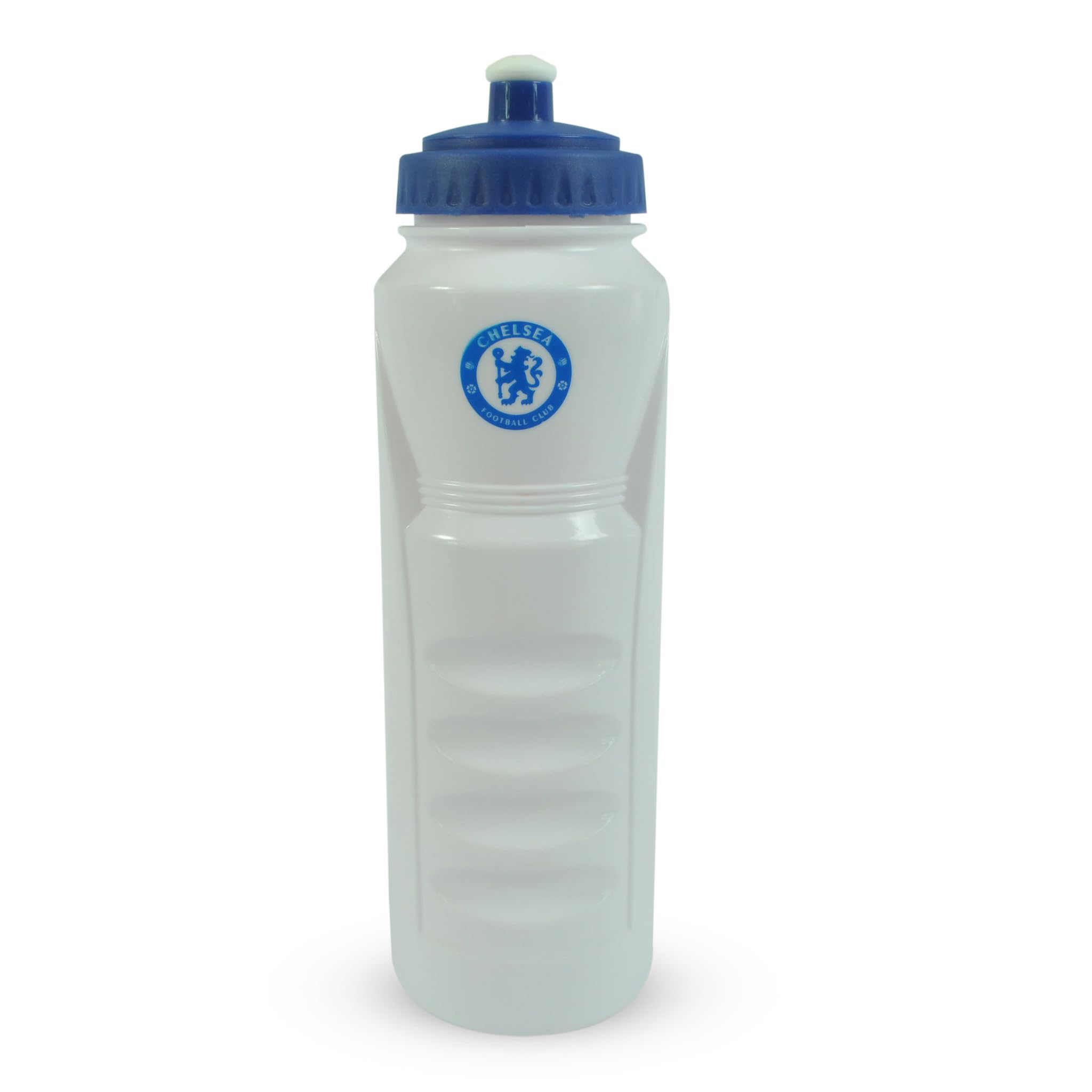 Hy-Pro Officially Licensed FC Chelsea 1 Litre Sports Water Bottle | Blues, 1L, Reuseable, BPA Free Retractable Nozzle, Lightweight, Sports Bottle, Leakproof, White