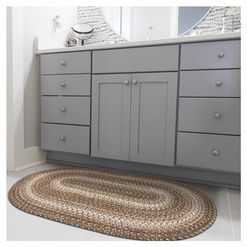 Homespice-Wildwood-Braided-Bath-Mat-16x24-Oval-Braided-Rug-Washable-Indoor-Outdoor-Entrance-Rug-Kitchen-Mat-Bathroom-Rug-Pet-Food-Mat Homespice Wildwood Braided Bath Mat 16×24 Oval Braided Rug Washable Indoor Outdoor Entrance Rug Kitchen Mat Bathroom Rug Pet Food Mat