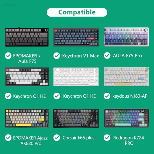 Image of Geekria 75% 84-Key Knob Keyboard Dust Cover, Acrylic Keypads Cover, Compatible with Keychron Q1 HE /Max /Pro / V1 / V1 Max /Aula F75 Pro, F75 (Frosted)