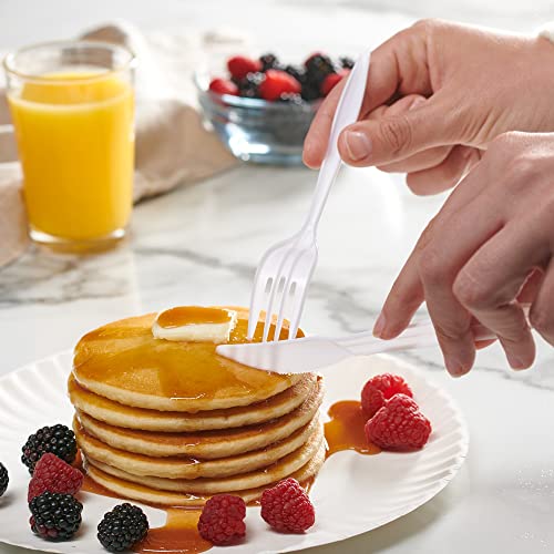 image for Pantry Value [1000 Count] Lightweight White Plastic Forks - Disposable