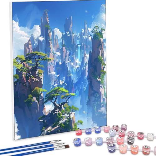 �������G �R �����L�b�g�ɂ��G�� ���i Paint by Numbers DIY�y�C���g ��l�� ���S�� �q���p �ȒP�ɓh��� �A�N�������ʊG�̋� ��| ��� ��H�| �L�b�g 3�̃y�C���g�u���V��1�̃Z�b�g�̃A�N�����痿���g�p �z�[�� �I�t�B�X���� 