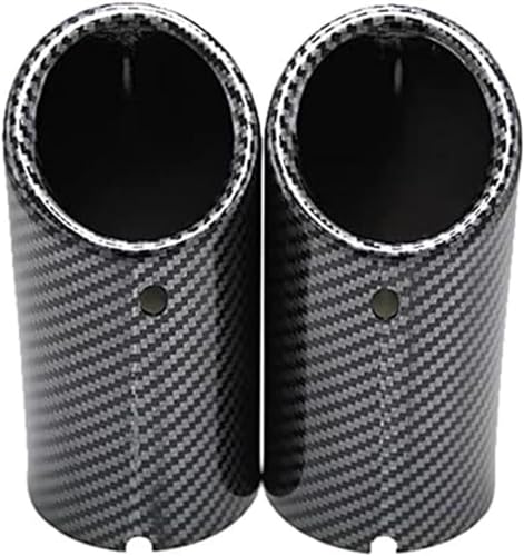 Embout d'échappement double en carbone anti-corrosion, tuyau silencieux 70 mm Jetta