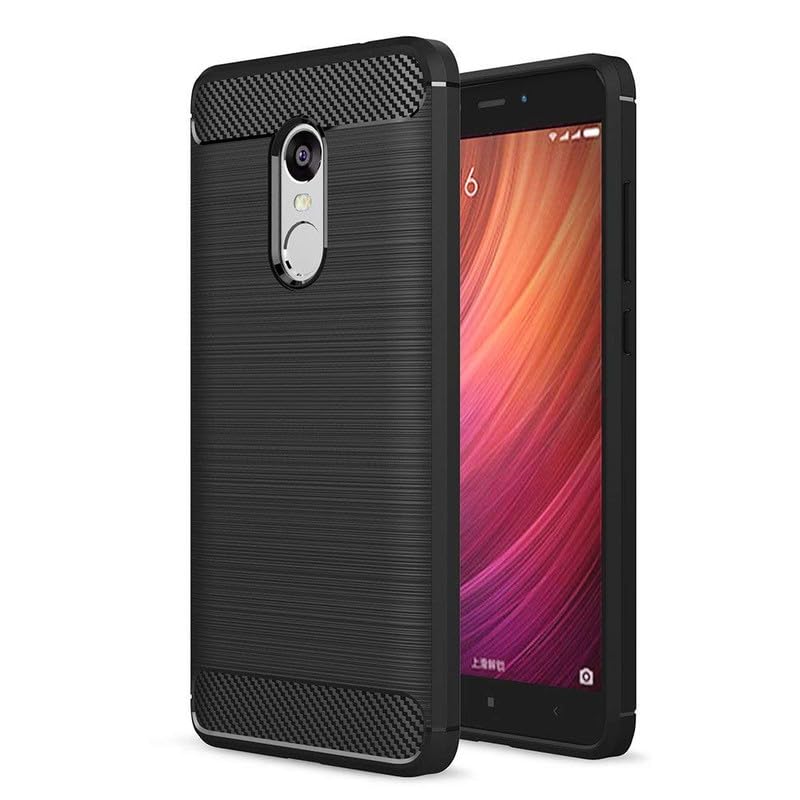 Image of Hybrid Carbon Fiber Back Case for Mi Redmi Note 4 / Note 4X (Black)