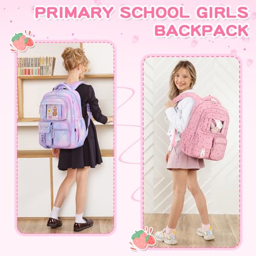 Image of PIG PIG GIRL Kids Backpack for Girls School Bags for Middle School Students Book Bag for Elementary Primary School