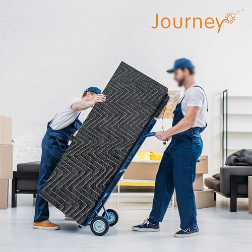 image for JourneyO Padded Packing & Moving Blankets 4 Pack Deluxe Quality 80 x 7