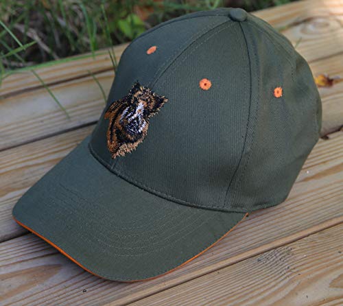 Treeland T1901 - Gorra de caza bordada, diseño de jabalí