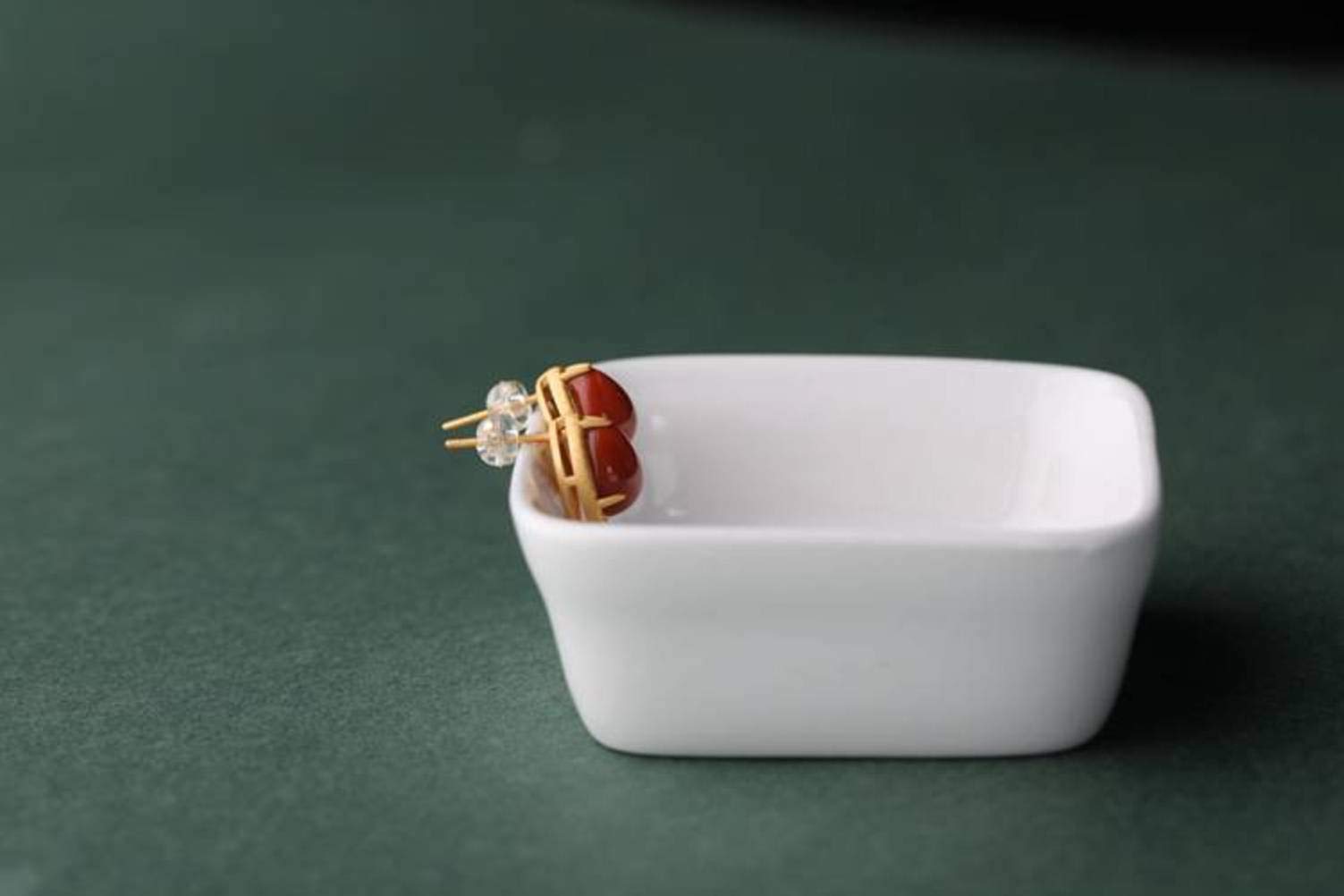 Orecchini In Argento Sterling S925 Con Agata Rossa Naturale - Tondi, Gioielli Etnici Cinesi, Peso 5,6g